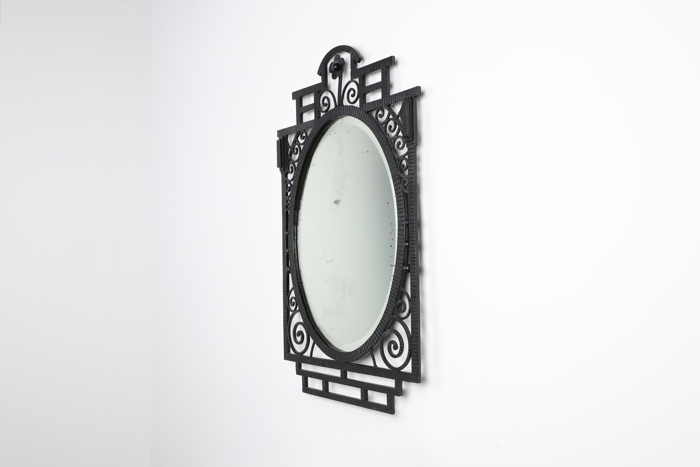 Art Deco Wrought Iron Mirror, France, 1925thumbnail